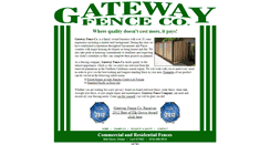 Desktop Screenshot of gateway-fence.com