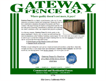 Tablet Screenshot of gateway-fence.com